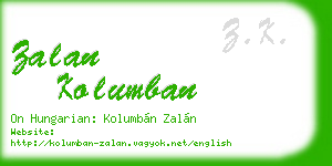 zalan kolumban business card